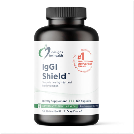 Designs for Health IgGI Shield - Gut Health & Immune Support Powder with Dairy-Free ImmunoLin Immunoglobulin and NAG - Help Bind & Remove Toxins and Fortify the Intestinal Barrier (120 Capsules)