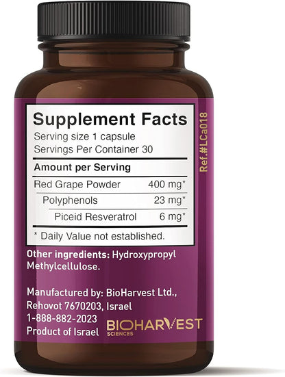 12-Hour Long-Lasting Piceid Resveratrol Supplement. Nitric Oxide Supplement. Supports Heart Health, Blood Flow, Boost Oxygen Superfood Powder, Keto Friendly. Vegan & Non-GMO. 60 Day Supply.