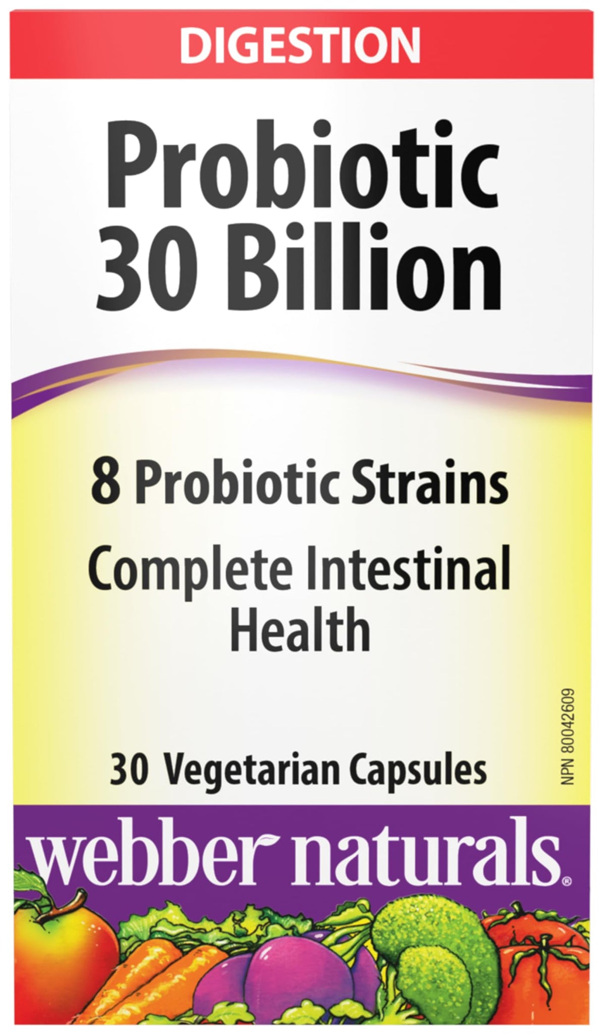 Webber Naturals Probiotic 30 Billion, 30 Capsules