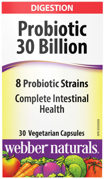 Webber Naturals Probiotic 30 Billion, 30 Capsules
