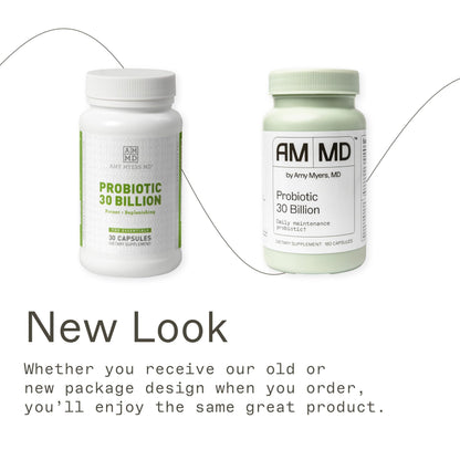 Dr. Amy Myers Best Probiotics 30 Billion CFU Per Capsule - for Women & Men - Powerful Combination of Doctor Approved Strains - Supports Healthy Digestion and Gut Bacteria Balance - One Month Supply