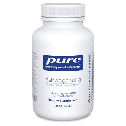 Pure Encapsulations Ashwagandha - 500 mg Ashwagandha Extract - Metabolism & Stress Support - Immune Support - GMO Free & Vegan - 120 Capsules