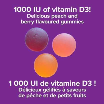 Webber Naturals Vitamin D3 1000 IU, 90 Gummies