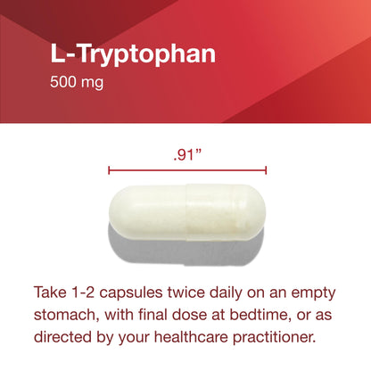 PROTOCOL FOR LIFE BALANCE L-Tryptophan 500mg - Stress Relief and Relaxation - 60 Veg Caps
