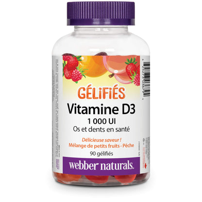 Webber Naturals Vitamin D3 1000 IU, 90 Gummies