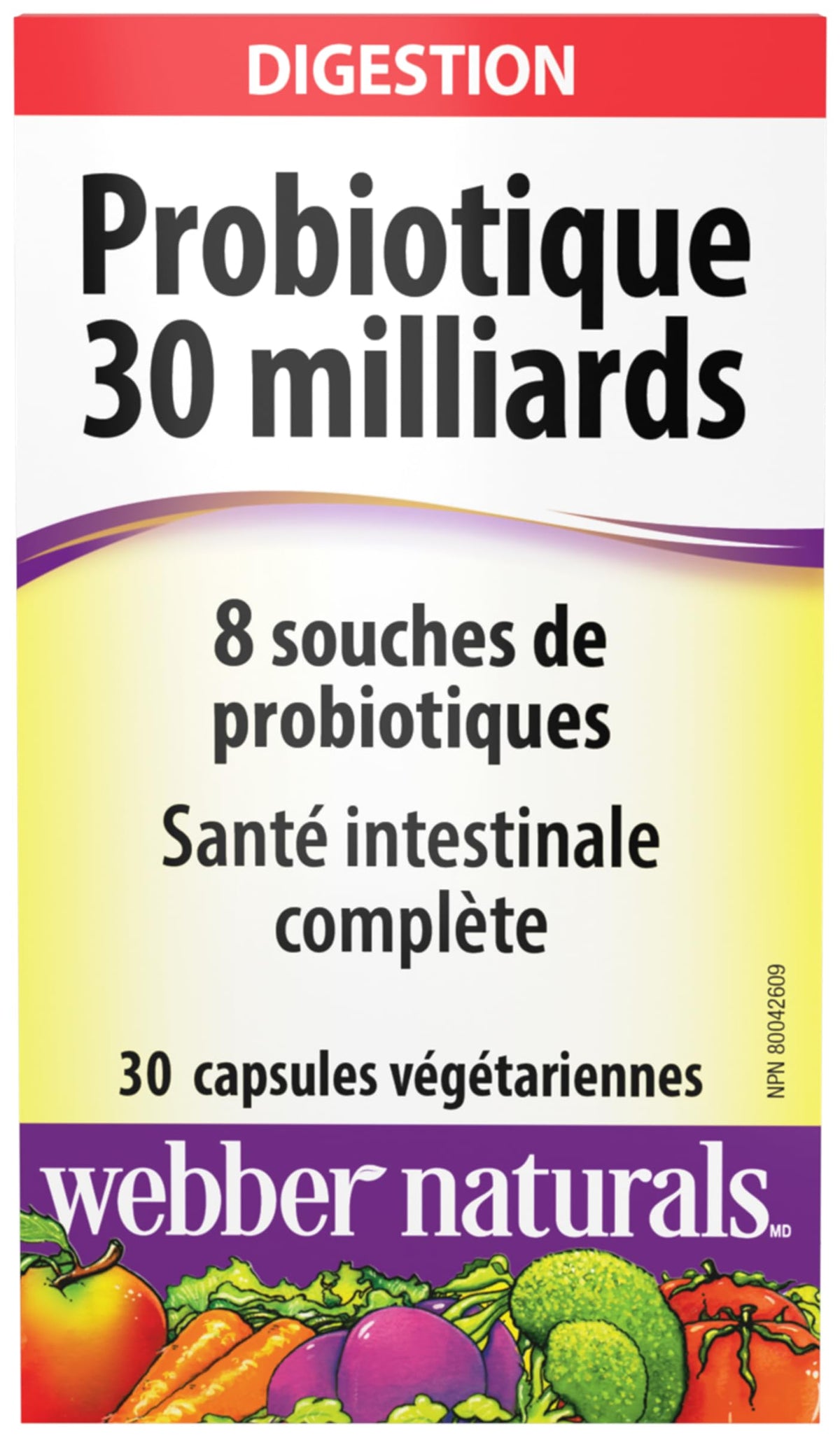 Webber Naturals Probiotic 30 Billion, 30 Capsules