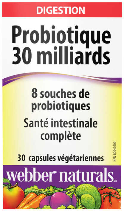 Webber Naturals Probiotic 30 Billion, 30 Capsules