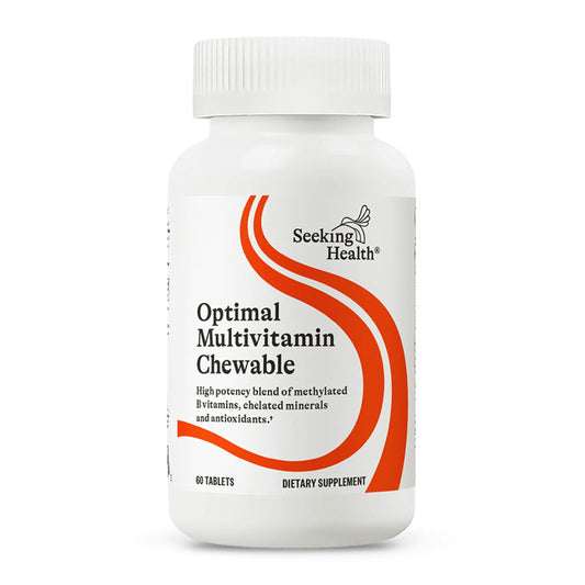 Seeking Health Optimal Multivitamin Chewable, Active B Vitamins with B12 and L-5-MTHF, Daily Vitamin for Men and Women, Wellness and Immune Support, Vegetarian (60 Tablets)*