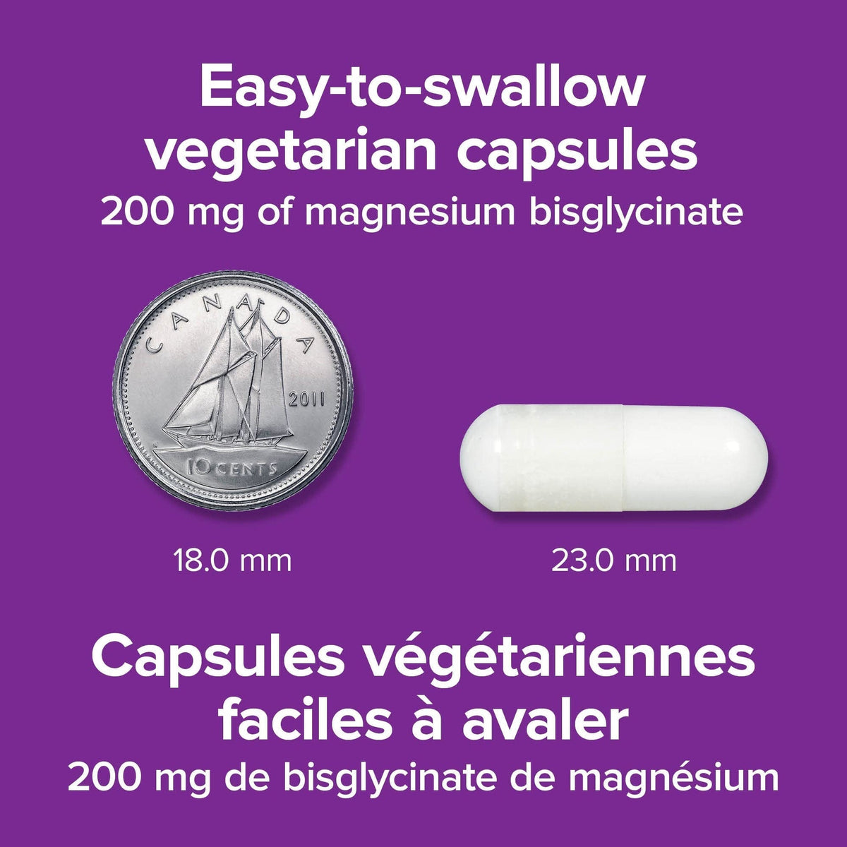 Webber Naturals Magnesium Bisglycinate 200 mg, 120 Capsules, Supports Bone and Muscle Functions, Vegan