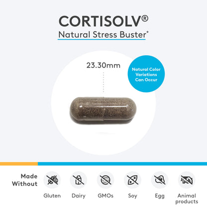 XYMOGEN Cortisolv Cortisol Supplement - Ashwagandha Supplement with L Theanine to Support Healthy Cortisol Levels, Energy, Relaxation and Mental Clarity (60 Capsules)