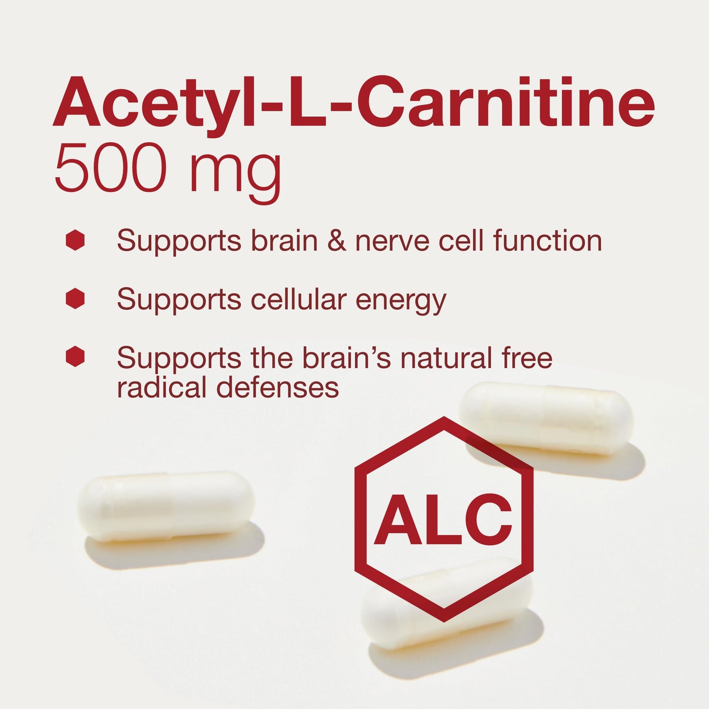 Protocol Acetyl- L-Carnitine 500mg - Energy Supplement, Nerve, and Brain Support - 100 Veg Caps