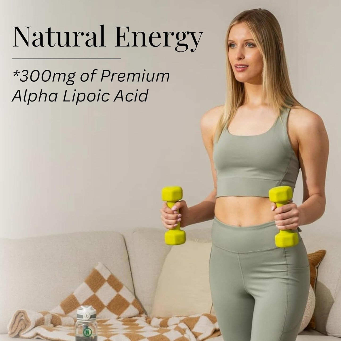 Nuray Alpha Lipoic Acid 300mg - Antioxidant Supplement for Healthy Aging, Supports Energy Production, Proper Nerve Function, Metabolism - 60 Vegetarian Capsules, Gluten-Free Dietary Supplement