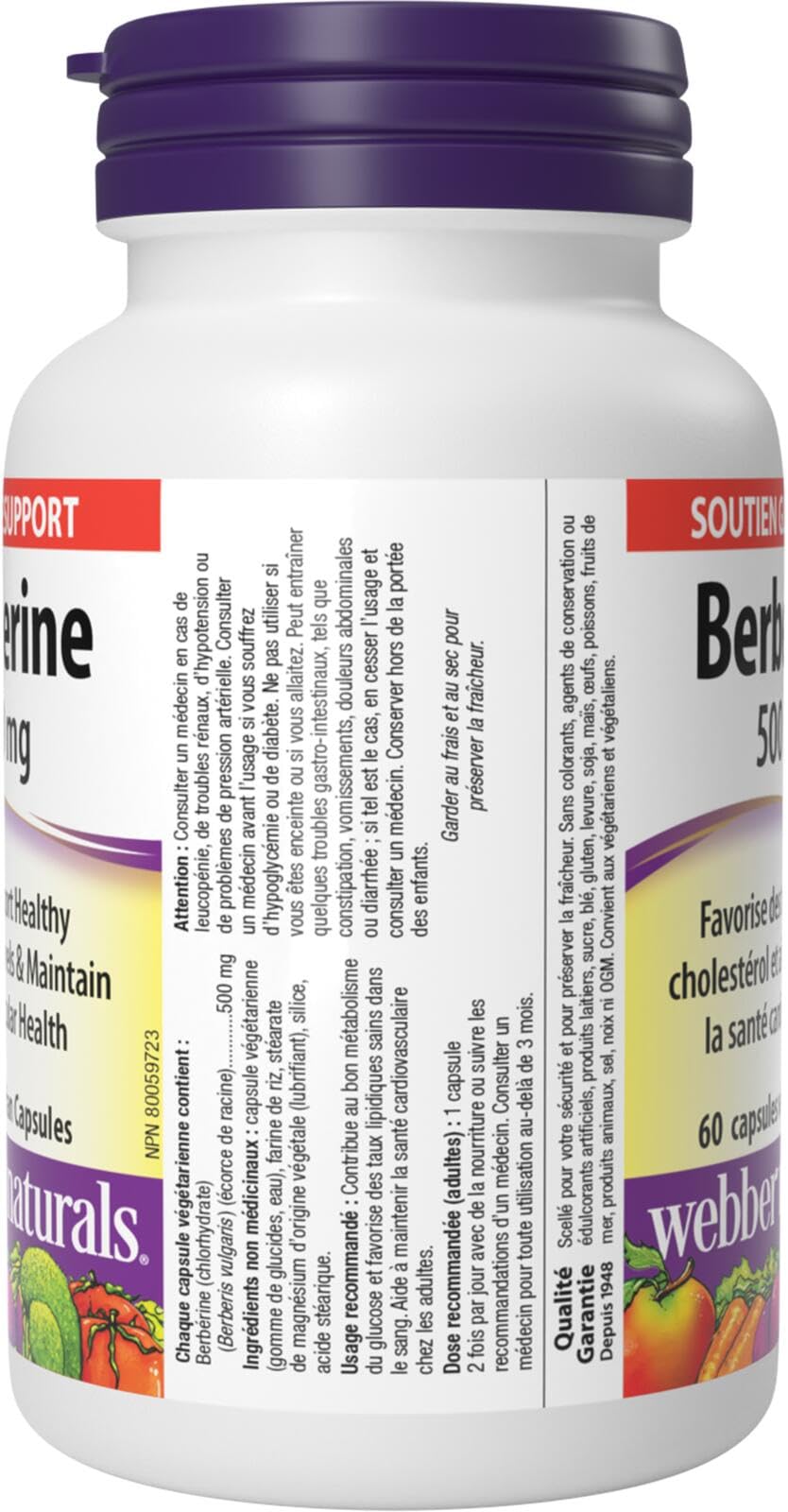Webber Naturals Berberine, 60 Capsules