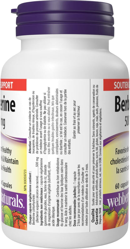 Webber Naturals Berberine, 60 Capsules