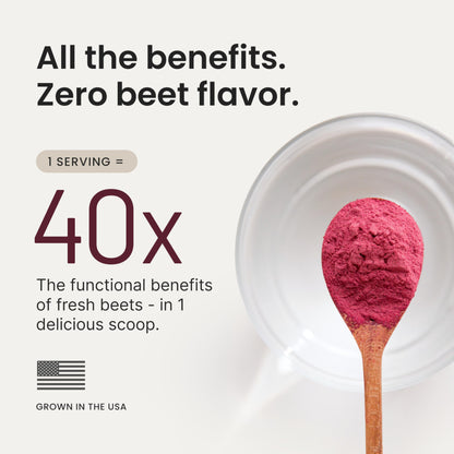HumanN SuperBeets Beet Root Powder - Non-GMO Beetroot Superfood - Nitric Oxide Supplement for Heart Health, Circulation & Blood Pressure Support - Black Cherry, 30 Servings