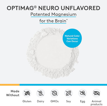 XYMOGEN OptiMag Neuro - Chelated Magnesium Powder - with Magnesium Glycinate & L-Threonate - Support Brain Health & Relaxation - Lemon Lime (60 Servings)
