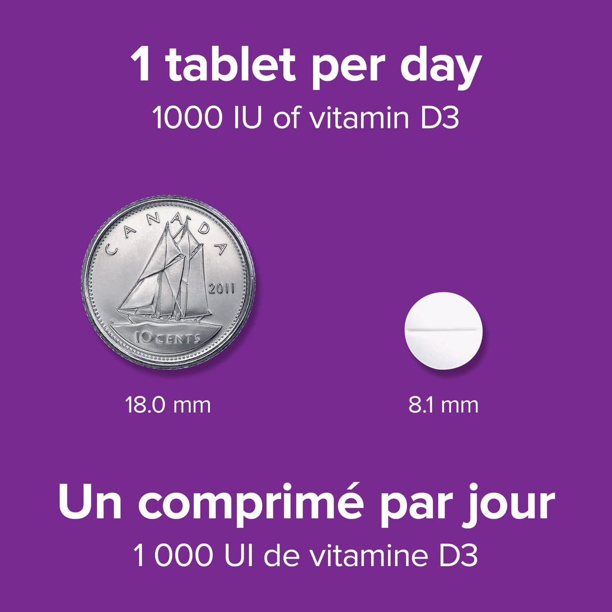Webber Naturals Vitamin D3 1000 IU, 500 Tablets, Value Size