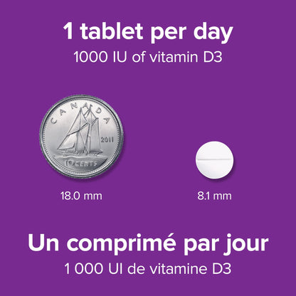 Webber Naturals Vitamin D3 1000 IU, 500 Tablets, Value Size