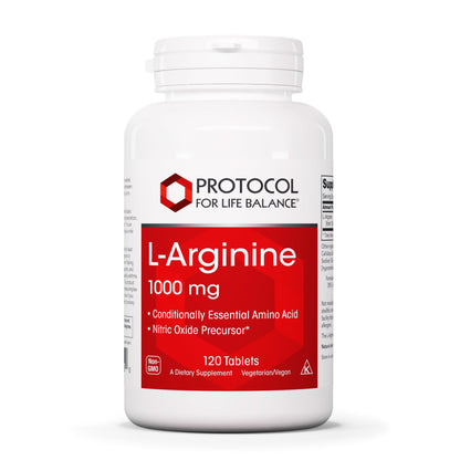 PROTOCOL FOR LIFE BALANCE L-Arginine 1,000mg - Amino Acid - Urea Detox - Protein Protection - 120 Veg Caps
