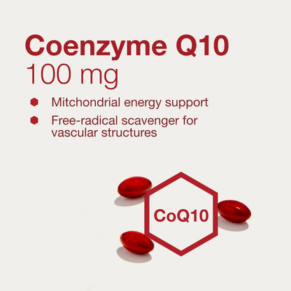 Protocol CoQ10 100mg - with Vitamin E & Soy Lecithin - CoQ10 Supplement - Halal & Egg Free - 90 Softgels