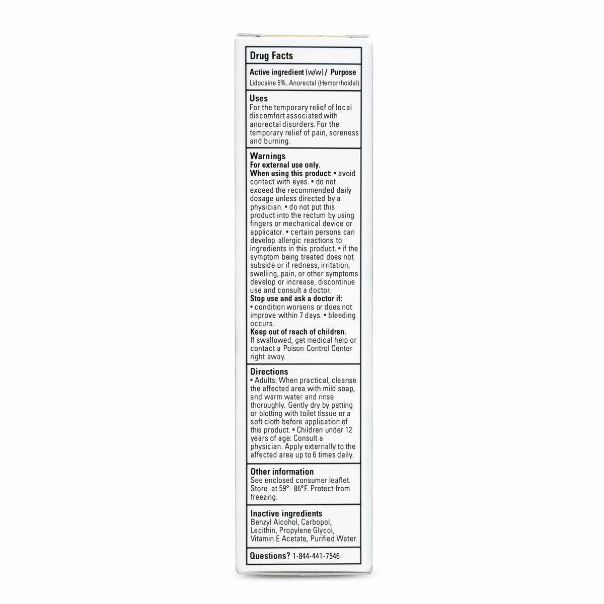 Zensa Numbing Cream 5% Lidocaine – Maximum Strength Anesthetic for Temporary Relief of Pain & Itching from Hemorrhoids and Other Anorectal Disorders – Hypoallergenic, Vegan, 30g