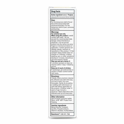 Zensa Numbing Cream 5% Lidocaine – Maximum Strength Anesthetic for Temporary Relief of Pain & Itching from Hemorrhoids and Other Anorectal Disorders – Hypoallergenic, Vegan, 30g