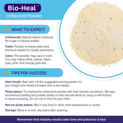 Aspire Nutrition 5-in-1 Bio-Heal® Probiotic for Kids, Men & Women - Best Supplement for Brain Function, Gut Health & Constipation - Shelf Stable & Fortified with Vitamin, Mineral & Prebiotics - Powder