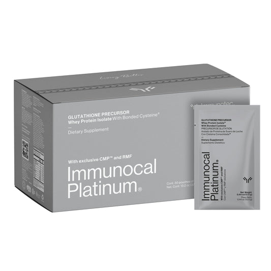 Immunocal Platinum Glutathione Precursor – Whey Protein Isolate, Anti-Aging, Skin + Cell Renewal, Immune Support, Detox + Bone Support | Fat and Sugar Free, Lactose-Intolerant Friendly | 30 Servings
