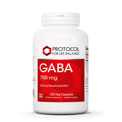 PROTOCOL FOR LIFE BALANCE GABA 750mg - Normal Cognition- Supplement - 120 Veg Caps