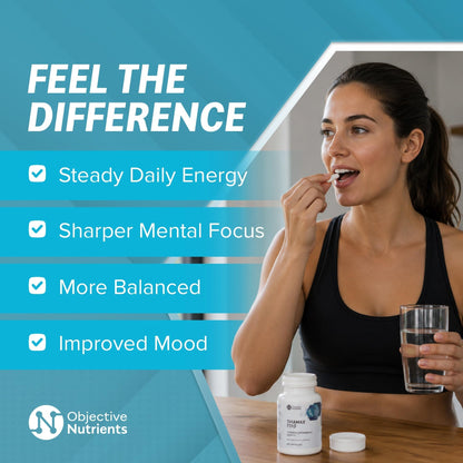 Objective Nutrients Thiamax TTFD Thiamine B1 Supplement | Vitamin B1 Supplement for Energy Focus – 60 Capsules