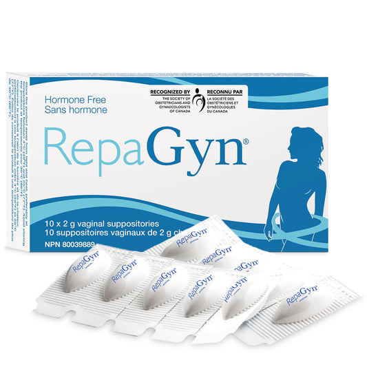 RepaGyn Vaginal Dryness Moisturizer - Helps Relieve Vaginal Dryness and Moisturizes Vaginal Tissue - Made with Hyaluronic Acid to Promote Healing of Vaginal Mucosa - Non-hormonal Natural Health Product