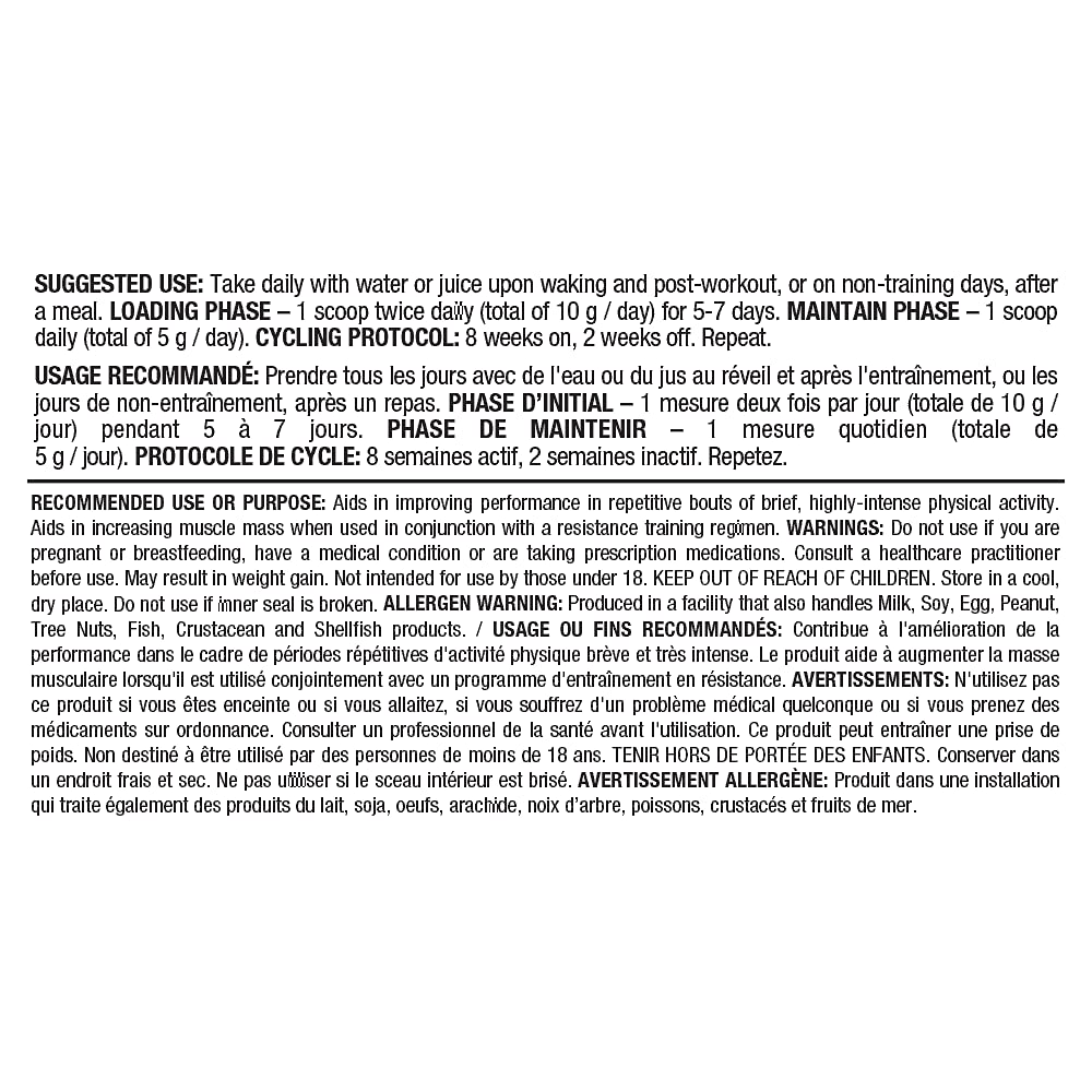 ALLMAX Creatine Monohydrate Powder, Micronized, Unflavored, 1000 g