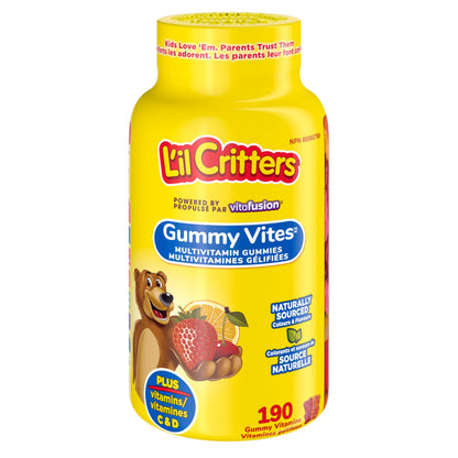 L'il Critters Kids Multivitamin Gummies | 190 Count | with Vitamins C and D