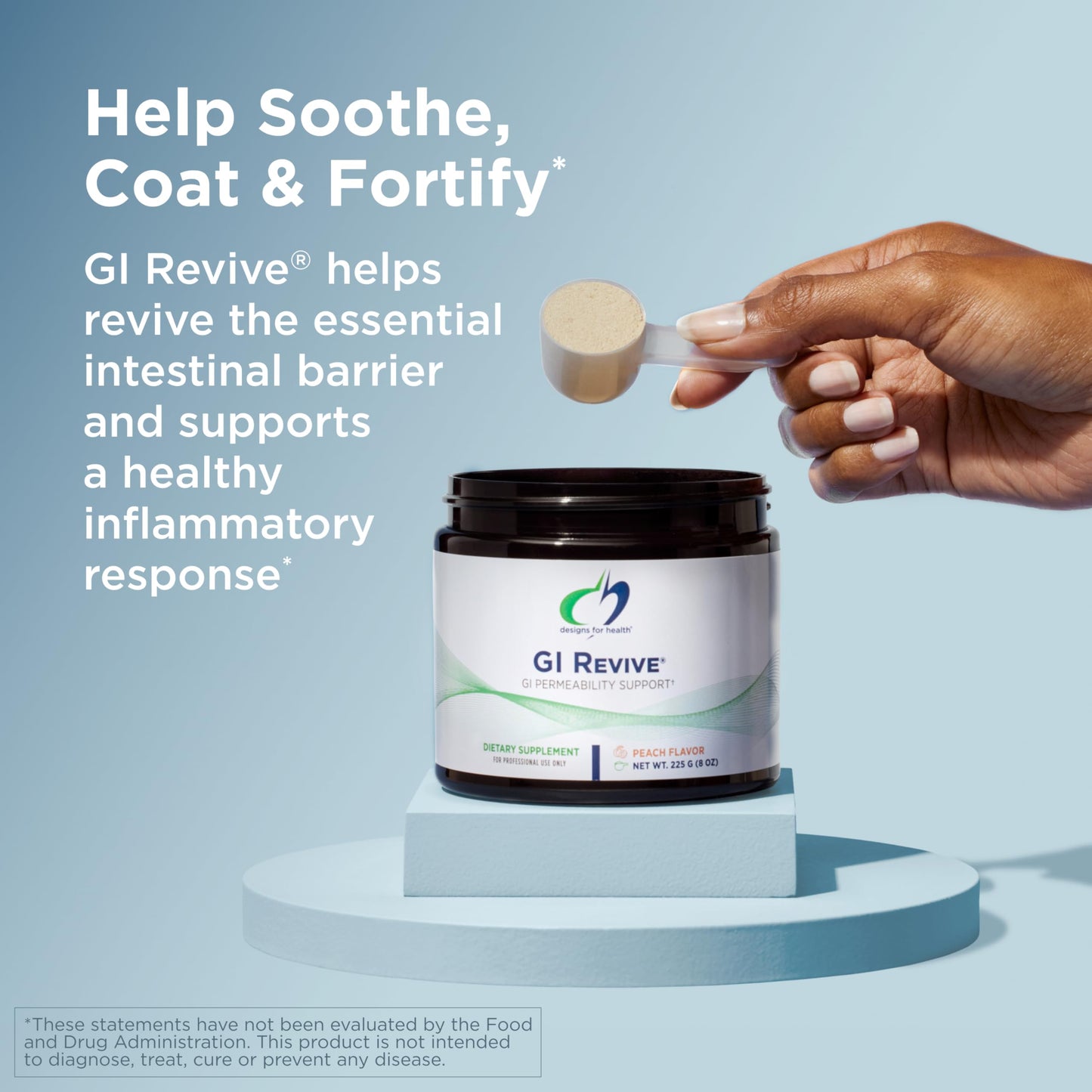 Designs for Health GI Revive Gut Health Powder - L Glutamine & Citrus Pectin for Digestive Health + Slippery Elm, Marshmallow Root & Cat's Claw for Healthy Intestinal Function (28 Servings)