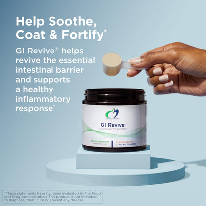 Designs for Health GI Revive Gut Health Powder - L Glutamine & Citrus Pectin for Digestive Health + Slippery Elm, Marshmallow Root & Cat's Claw for Healthy Intestinal Function (28 Servings)
