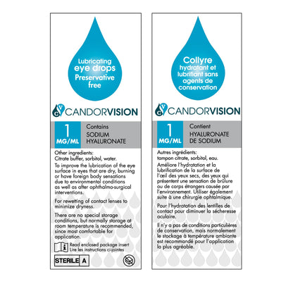 CandorVision HYLO® Preservative-Free Eye Drops (300 Drops, 10ml)