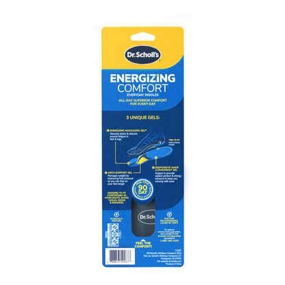 Dr. Scholl's Comfort and Energy Massaging Gel Insoles for Women, 1 Pair, Size 6-10