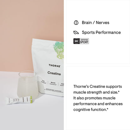 THORNE - Creatine - Creatine Monohydrate, Amino Acid Powder - Support Muscles, Cellular Energy and Cognitive Function* - Gluten-Free, Keto - NSF Certified for Sport - 5.45 Oz - 30 Servings