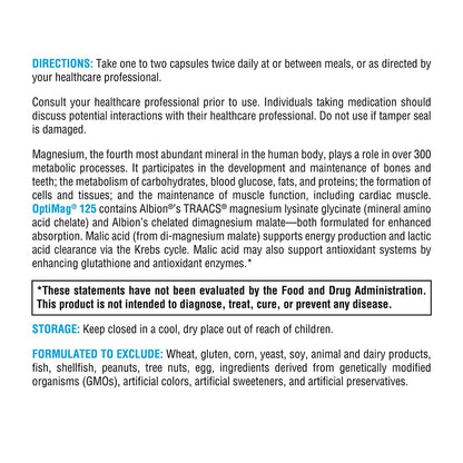 Xymogen, OptiMag(r) 125 Proprietary Blend of Patented Magnesium, 120 Vegetarian Capsules