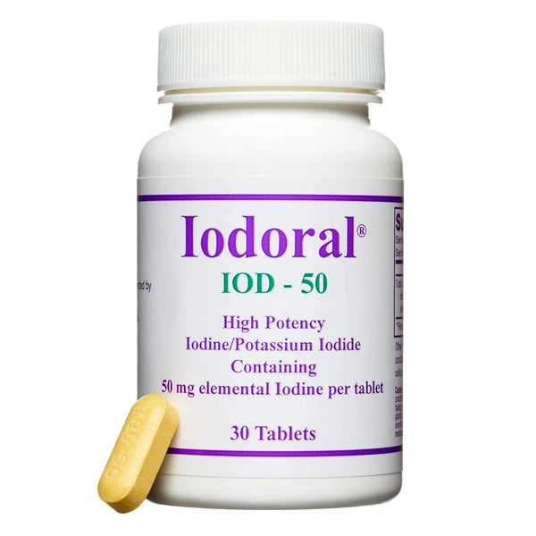 Optimox Iodoral 50 mg Supplement - Potassium Iodide Tablets, High Potency Iodine Supplements, Thyroid Support, Vitamins & Minerals - 90 Count