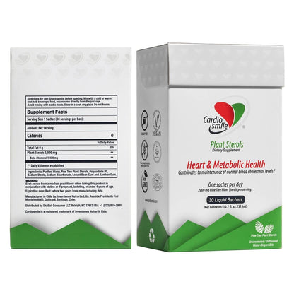 Cardiosmile 2000Mg Plant Sterols Support Healthy Cholesterol Levels With 1400 Mg Beta-Sitosterol For Support Heart And Metabolic Health, 30 Day Supply In Pack