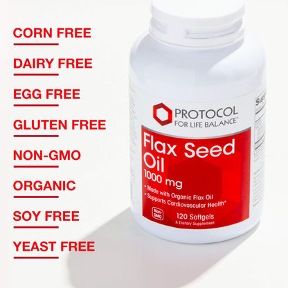 Protocol - Flax Seed Oil 1000mg Organic - 120 Gels