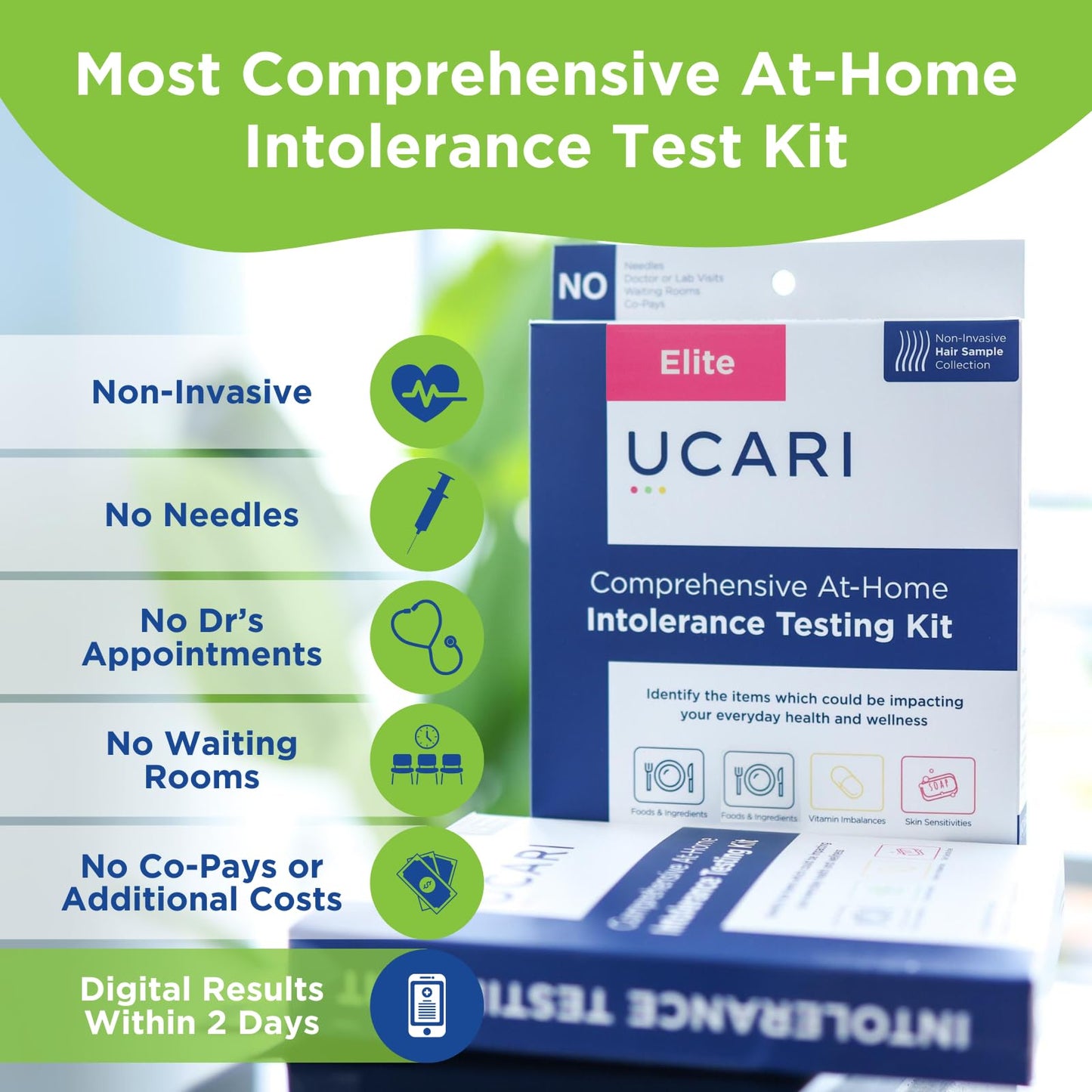 UCARI Sensitivity Test for Humans | Screens for 1500+ Intolerances | Food & Nutritional Analysis | Non Invasive Home Test Hair Sample Method | Results in 48 Hours | Adults & Kids