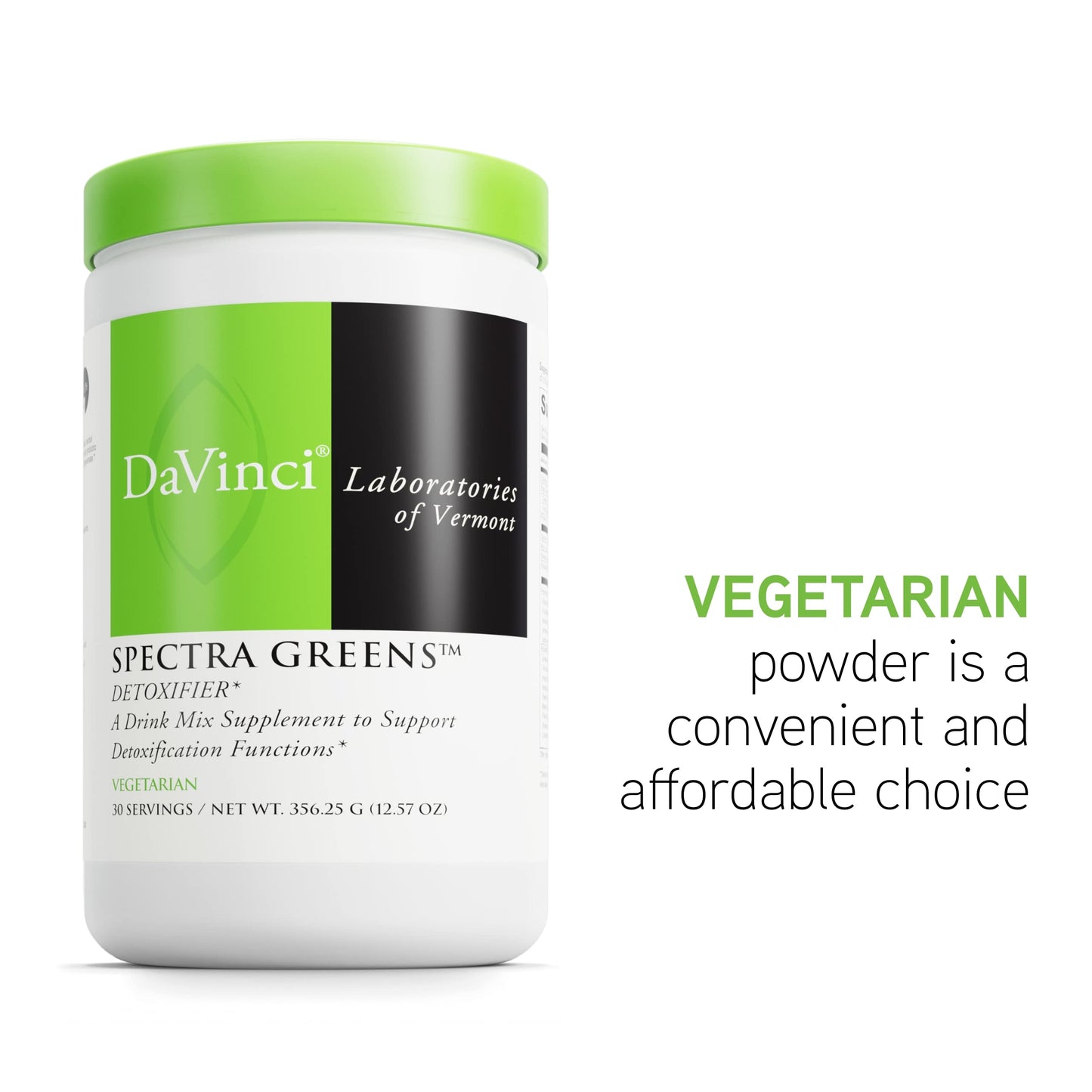 DAVINCI Labs Spectra Greens Detoxifier - Probiotic Supplement Aids Digestive Health Heart Health & Detoxification* - Immune Health Supplement with Digestive Enzymes - 30 Servings (356.25 g)