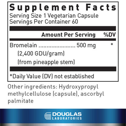 Douglas Laboratories Bromelain | 500 mg - Supports Musculoskeletal System | 60 Capsules