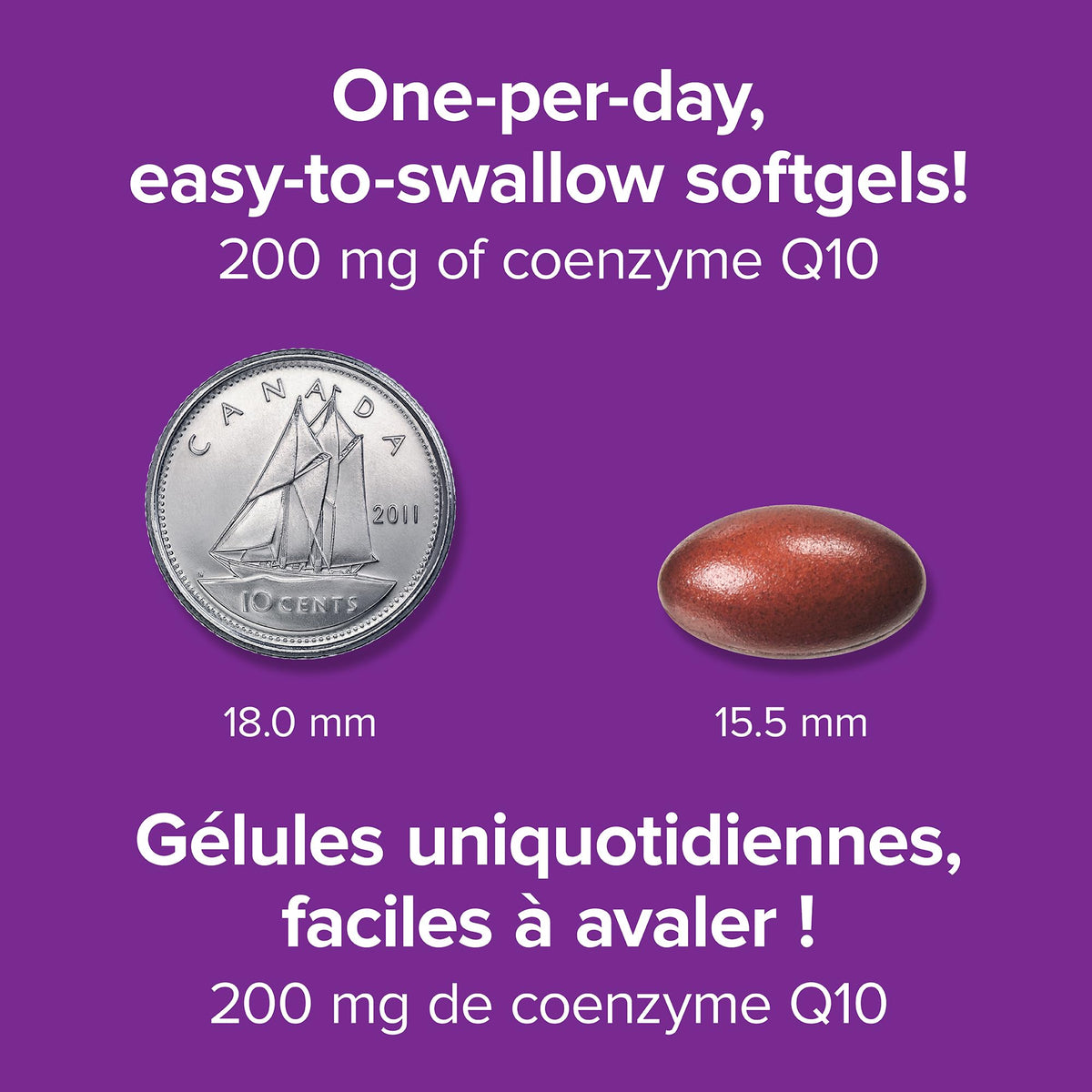 Webber Naturals Coenzyme Q10 (CoQ10) Supplement. 200 mg, 60 Softgels