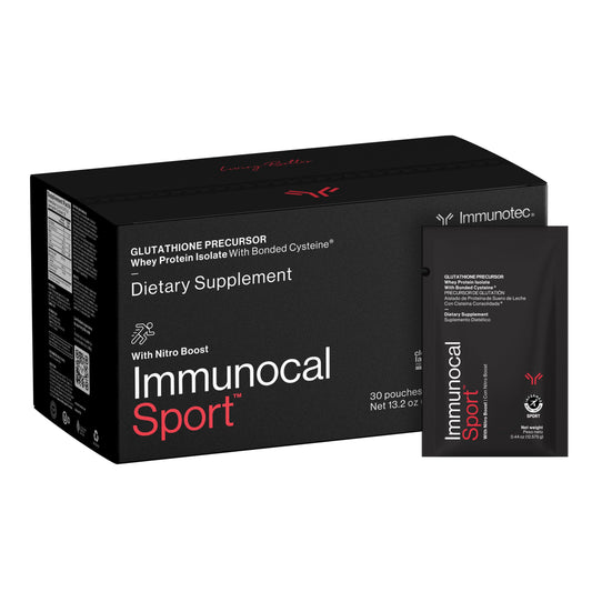 Immunocal Sport Whey Protein Isolate – Glutathione Precursor, Fast Absorbing, BCAA Optimal Recovery + All Day Energy Support | Fat-Free, Sugar-Free, Lactose-Intolerant Friendly | 30 Servings