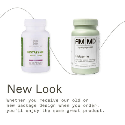 Amy Myers MD Histazyme - Diamine Oxidase Dao Enzyme Supplement Histamine Blocker to Support Healthy Digestion, Food Derived Histamine Intolerance (HI) - 60 Capsules - Bottle