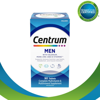 Centrum Men Multivitamins/Minerals Supplement, 90 Tablets (Packaging May Vary)