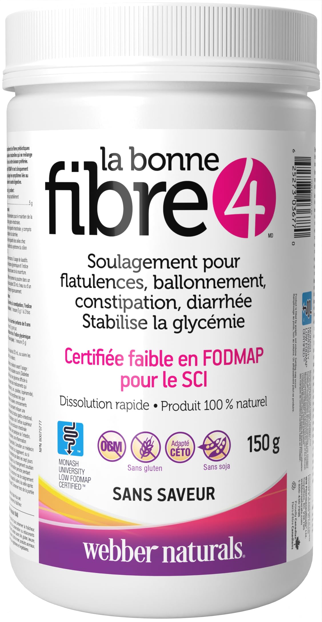 Fibre4 All-Natural Soluble Dietary Fibre Supplement, 150g, Unflavoured